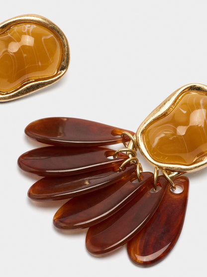 Long Earrings With Stone Effect