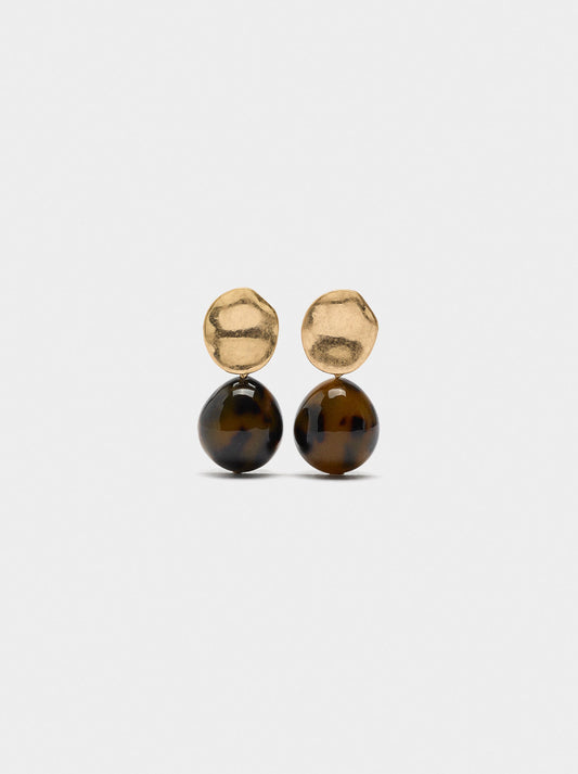Tortoiseshell-Effect Earrings