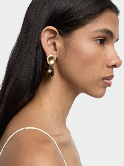 Tortoiseshell-Effect Earrings