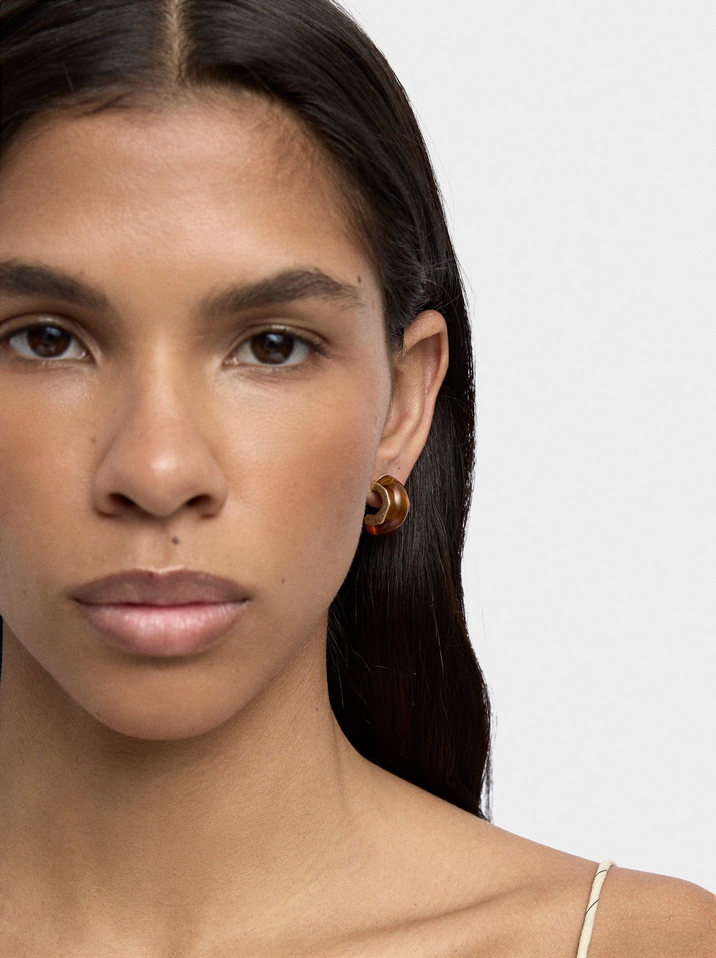 Open Hoop Earrings In Resin