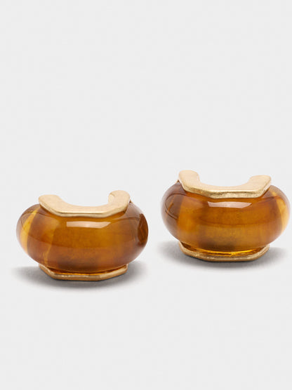 Open Hoop Earrings In Resin