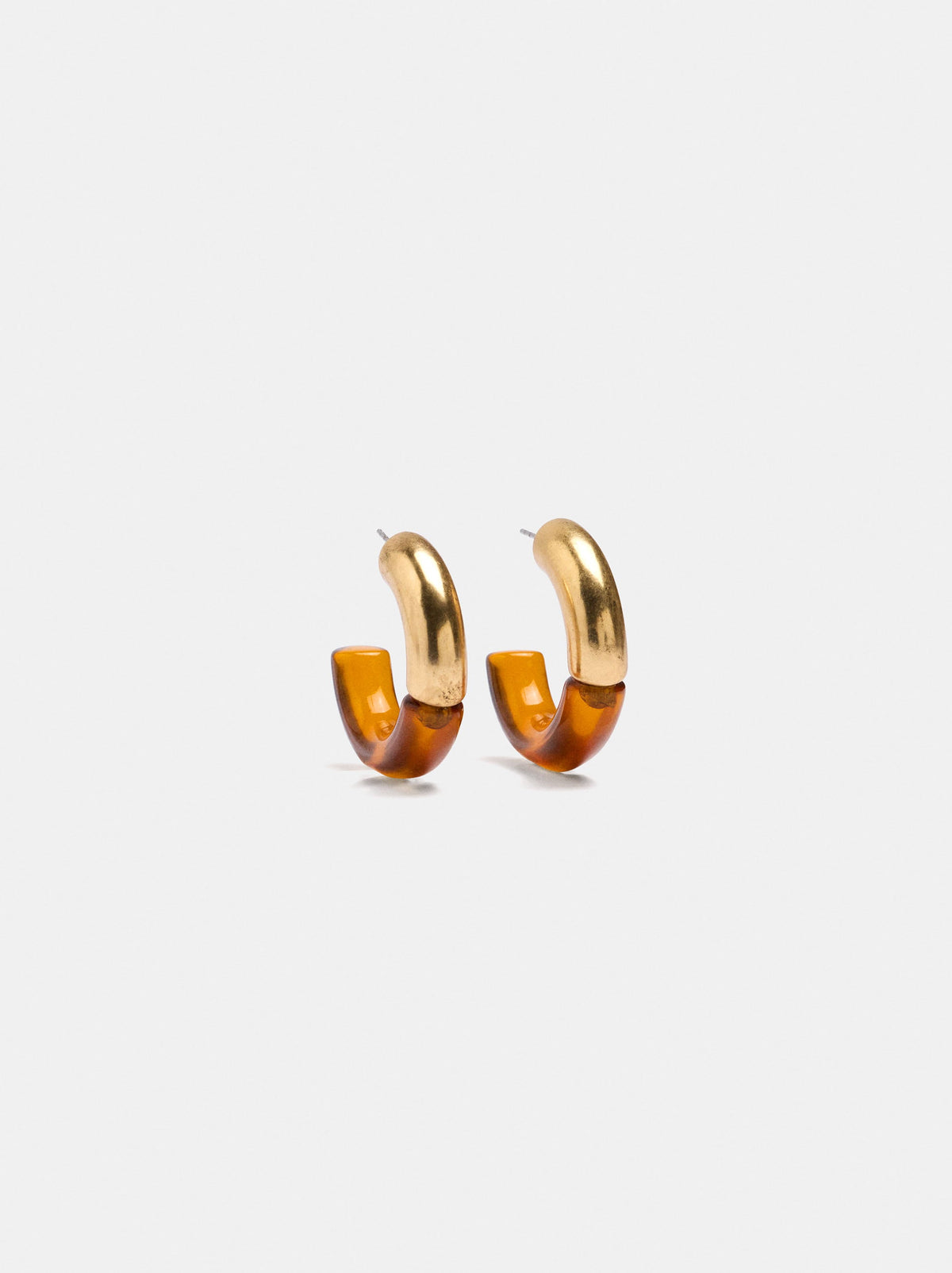 Open Hoop Earrings With Resin