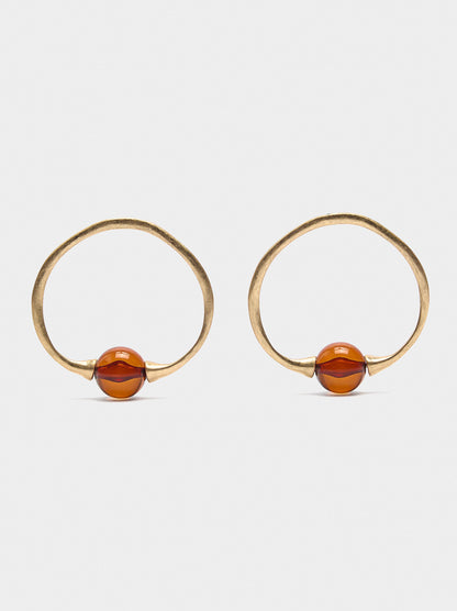 Hoop Earrings With Sphere