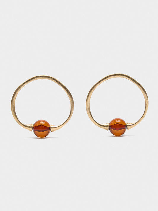Hoop Earrings With Sphere