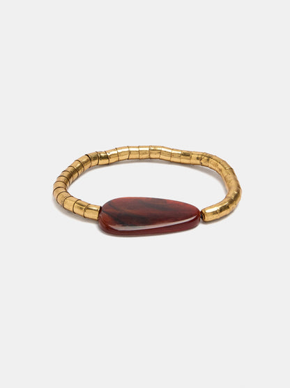 Elasticated Bracelet With Stone-Effect Detail