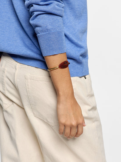 Elasticated Bracelet With Stone-Effect Detail