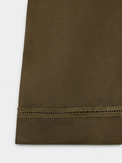Trousers With Embroidery And Linen Blend