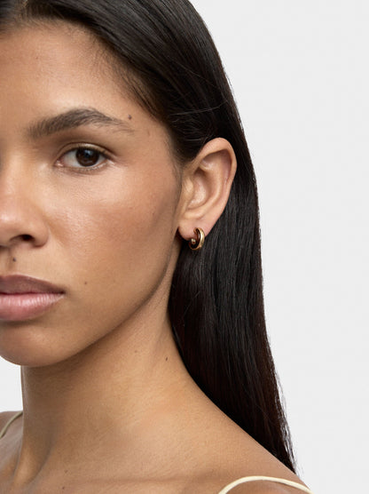 Hoop Earrings With Resin