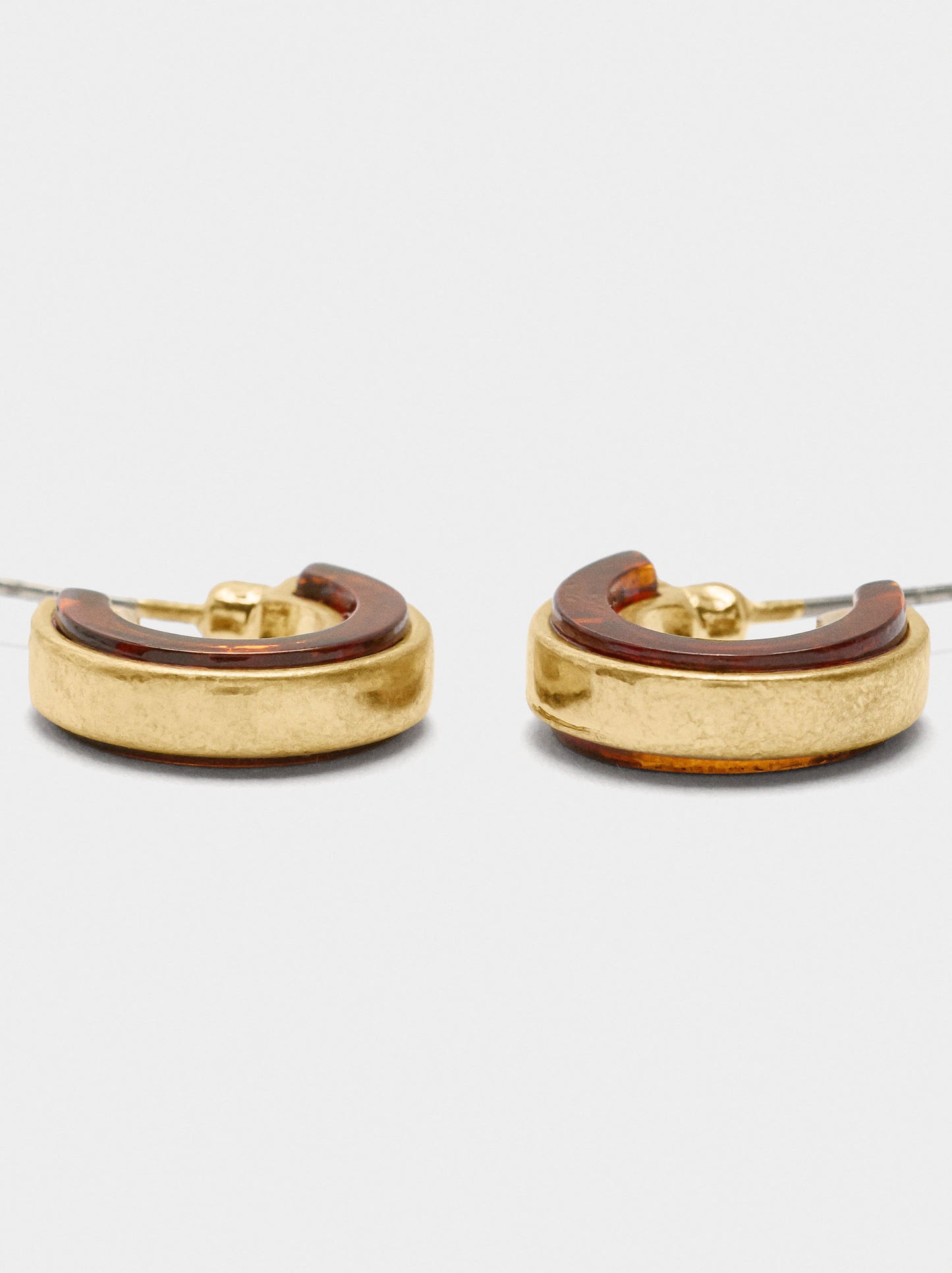Hoop Earrings With Resin