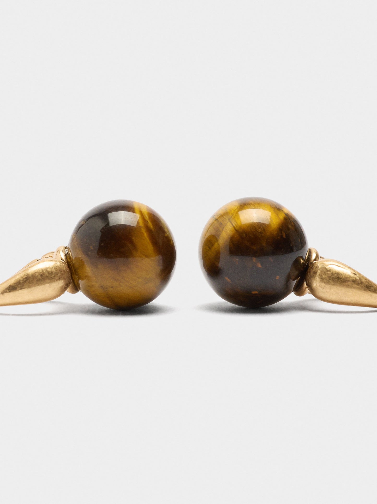Hoop Earrings With Stone Spheres