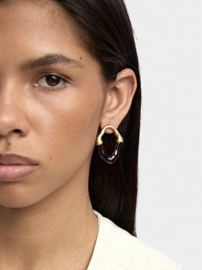 Irregular Hoops With Stone Effect