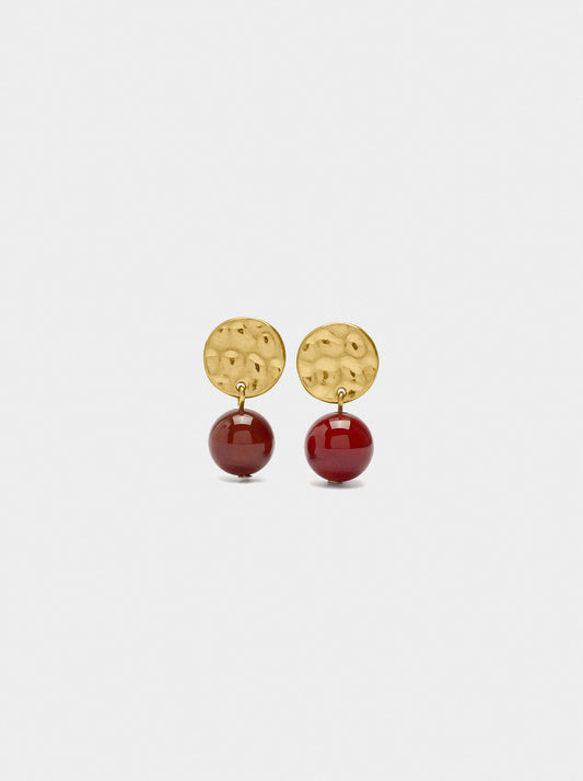 Short Earrings With Stone