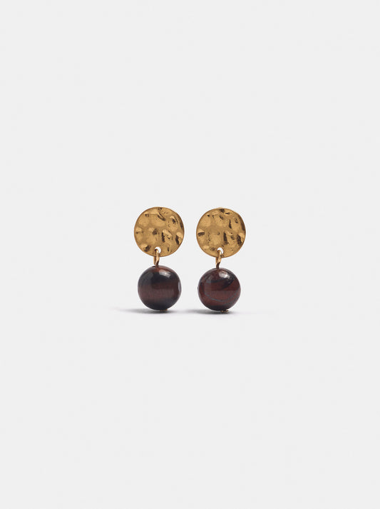 Short Earrings With Stone