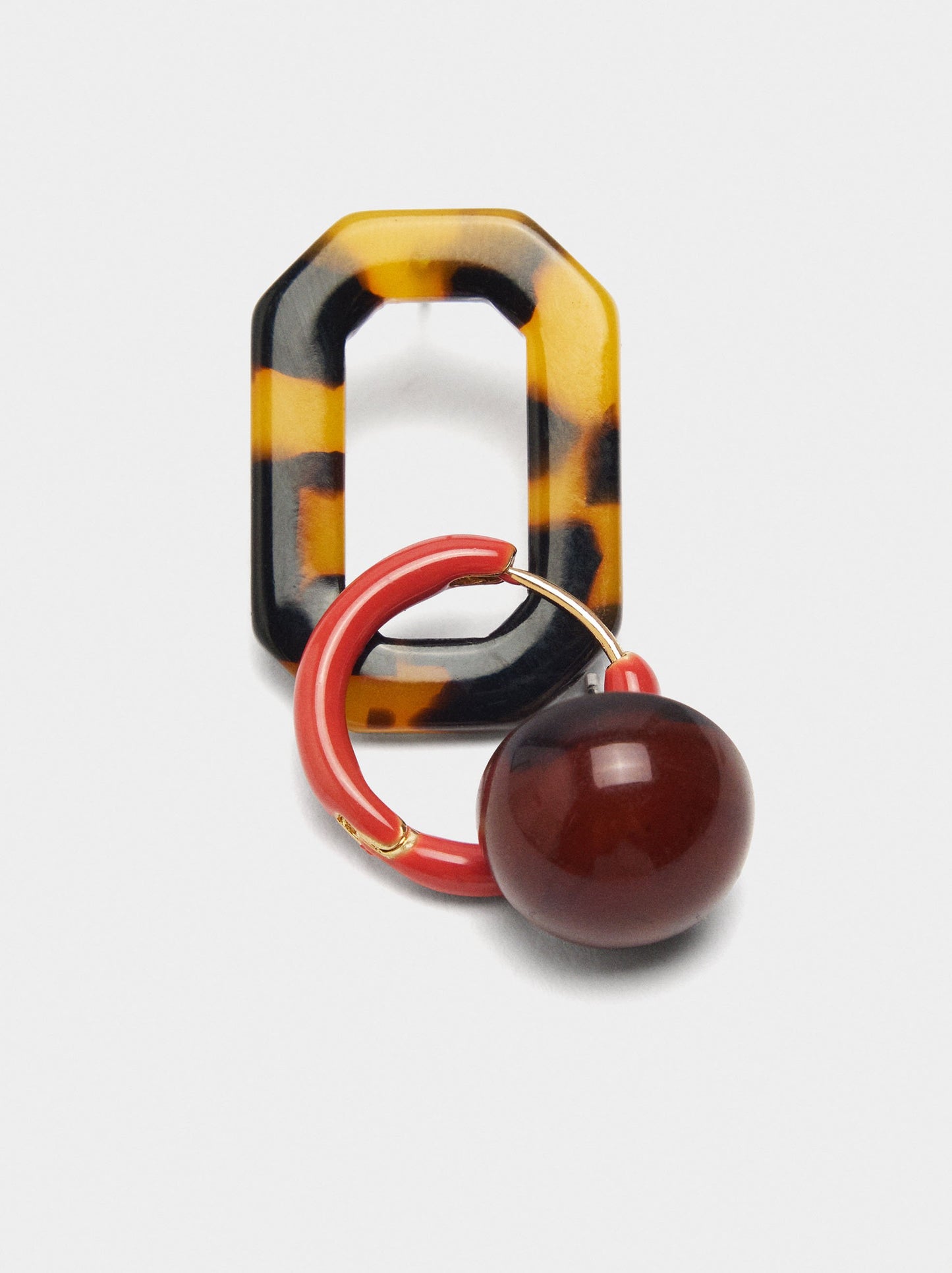 Set Of Earrings Tortoiseshell Effect