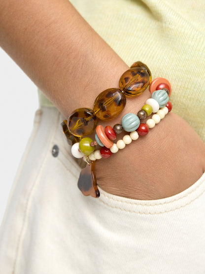 Set Of Bracelets With Tortoise Effect