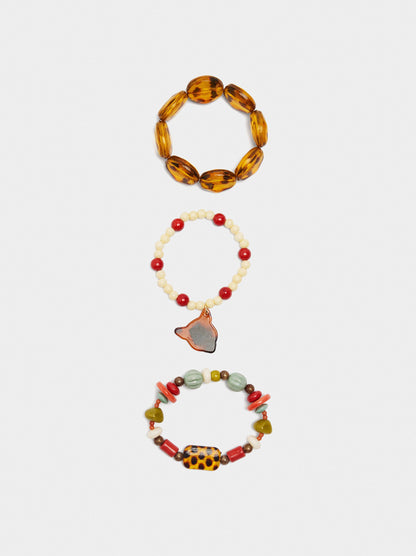 Set Of Bracelets With Tortoise Effect