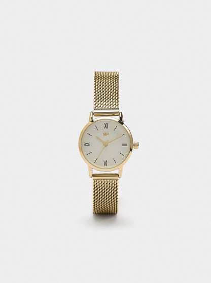 Watch With Stainless Steel Mesh Strap