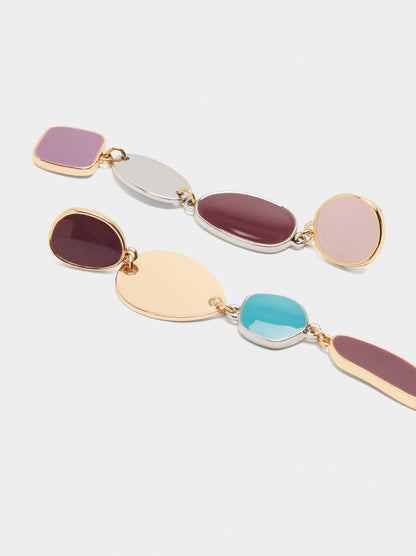 Long Earrings With Enamel