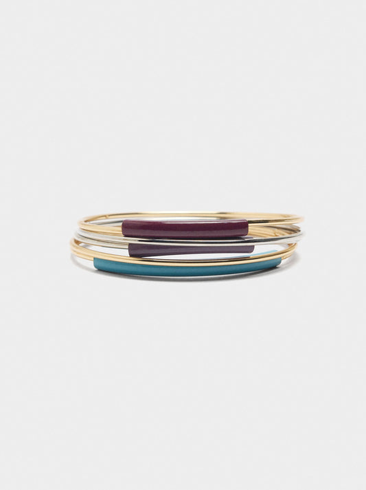 Set Of Bracelets With Enamel