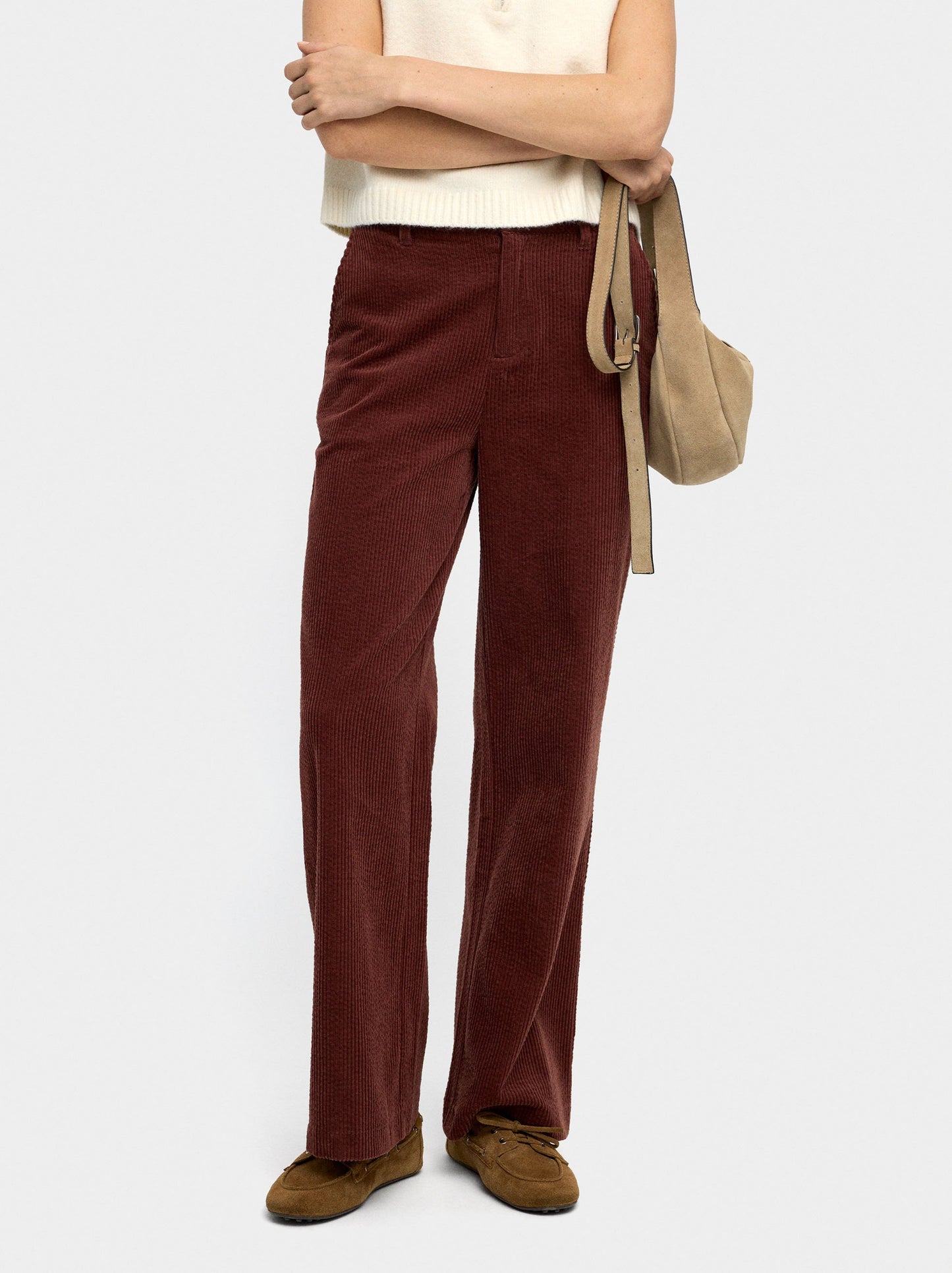 Corduroy Trousers With 100% Cotton