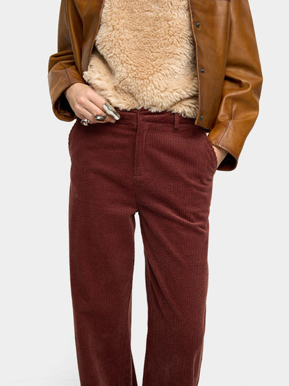 Corduroy Trousers With 100% Cotton