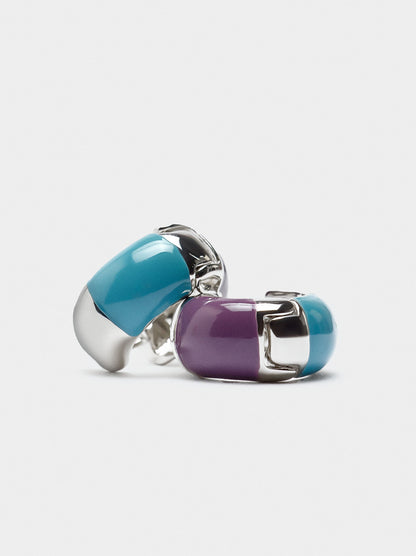 Hoop Earrings With Enamel