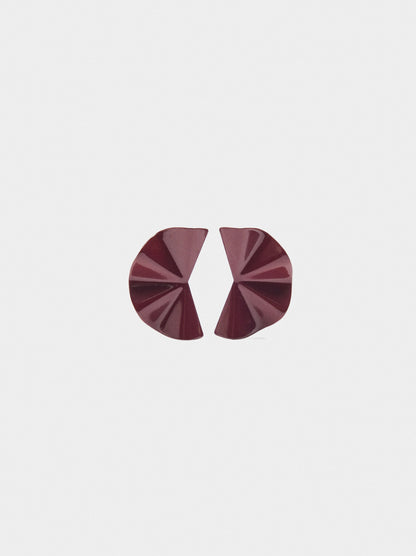 Earrings With Embossed Detail And Enamel