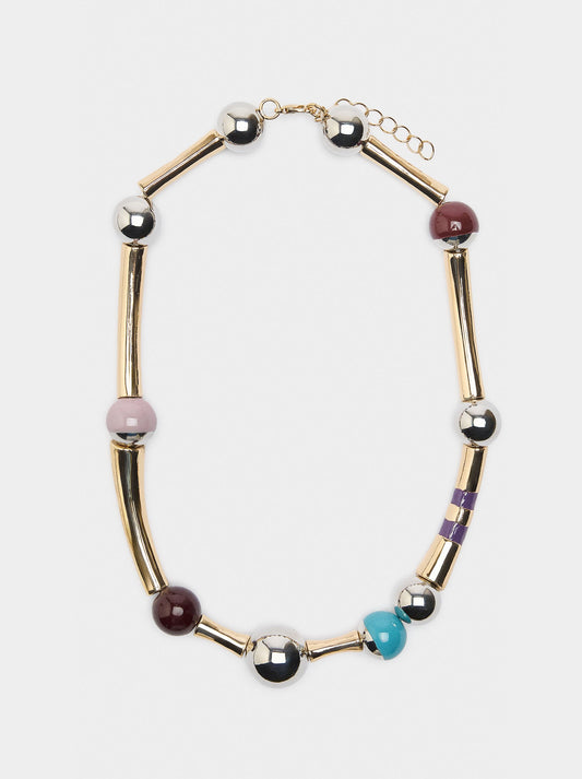 Short Necklace With Enamel