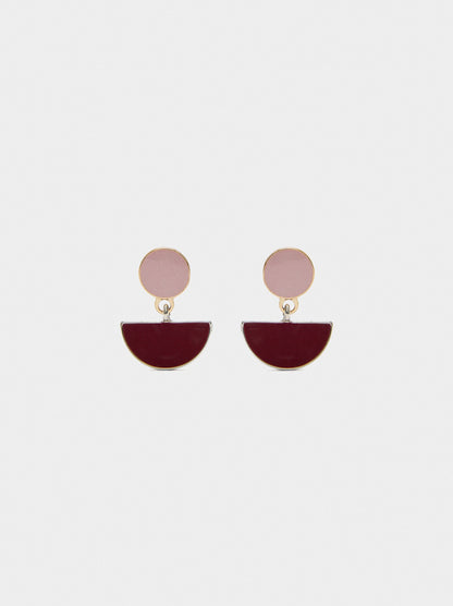 Geometric Earrings With Enamel