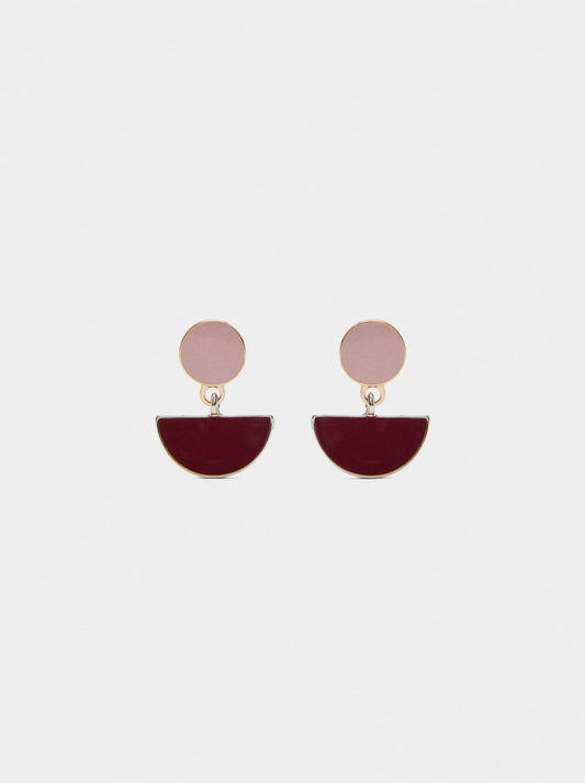 Geometric Earrings With Enamel