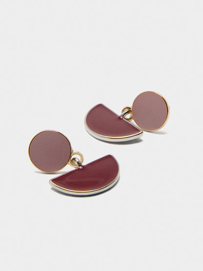Geometric Earrings With Enamel
