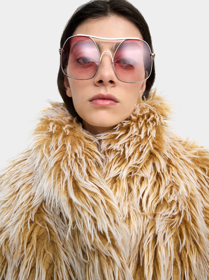 Semi-Transparent Round Sunglasses