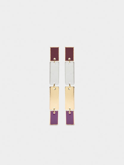 Long Earrings With Enamel