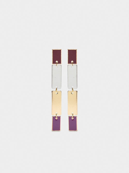 Long Earrings With Enamel