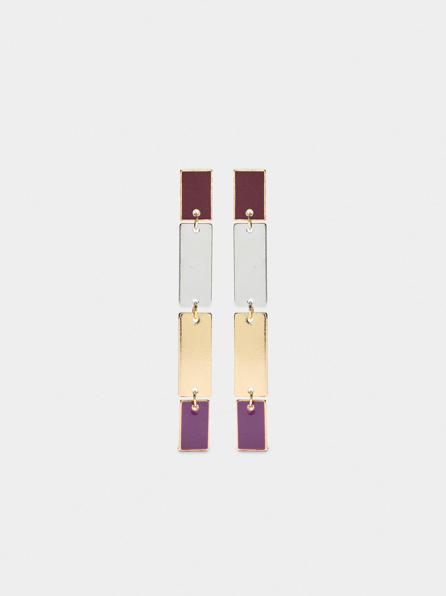 Long Earrings With Enamel