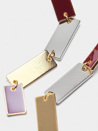 Long Earrings With Enamel