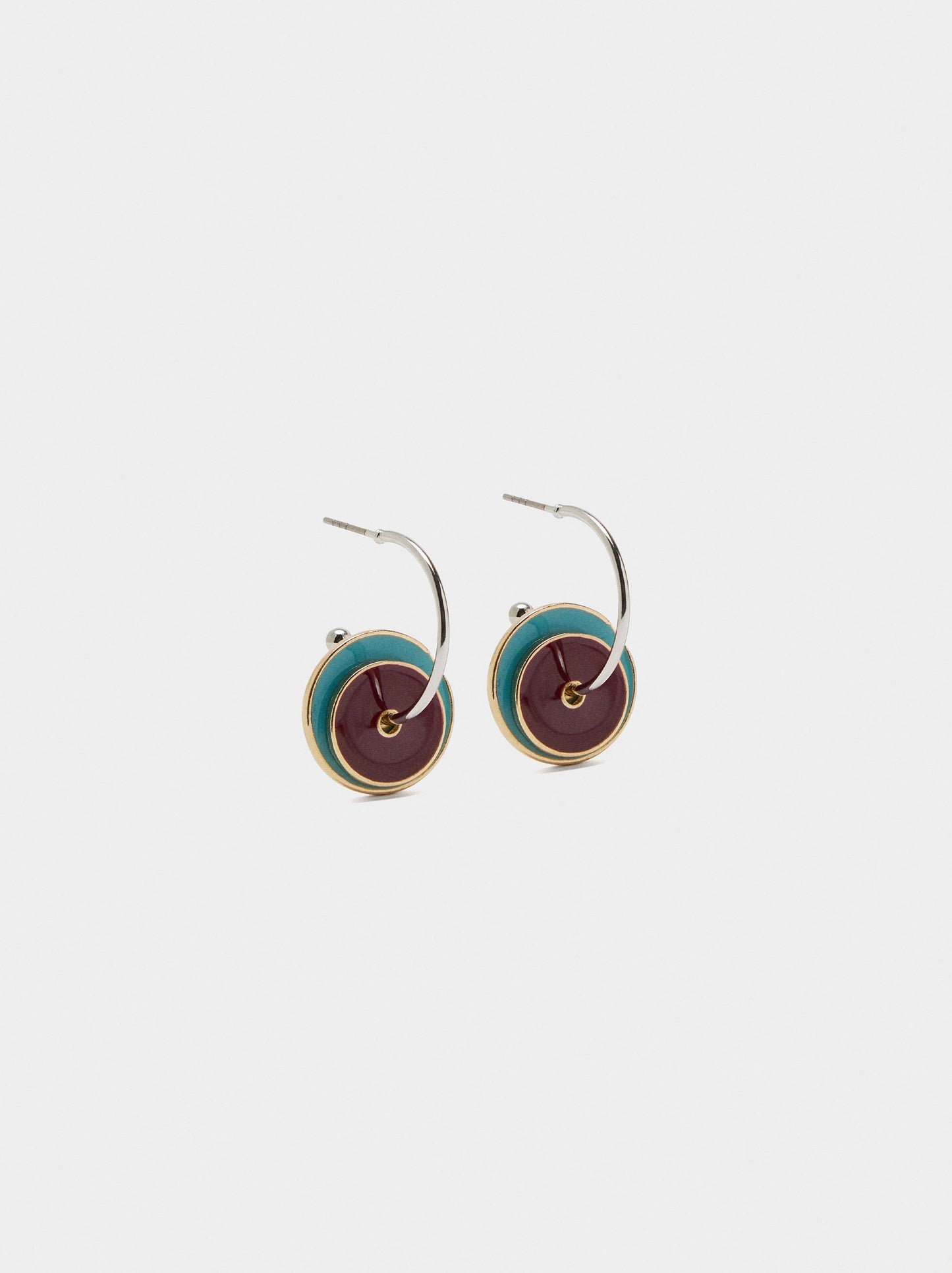 Hoop Earrings With Enamel