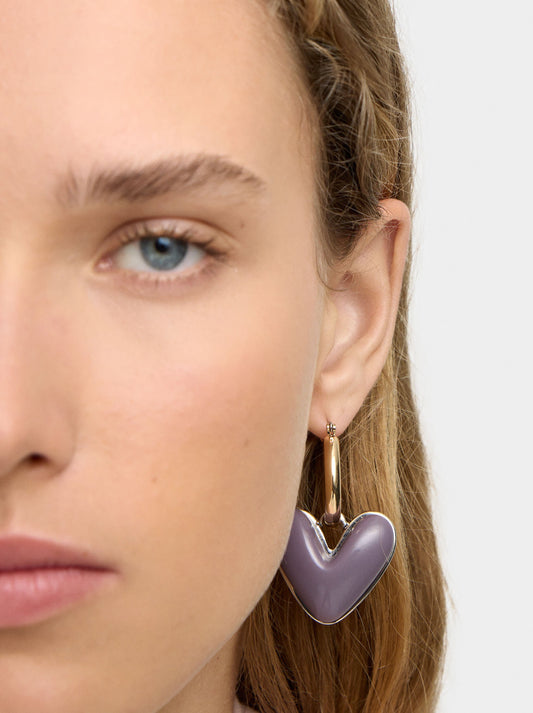 Hoop Earrings Heart