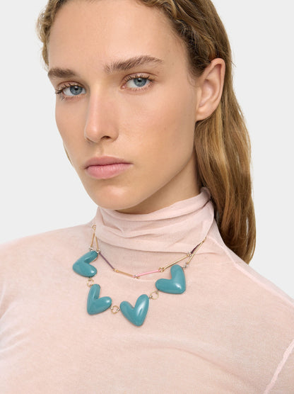 Set Of Necklaces With Hearts