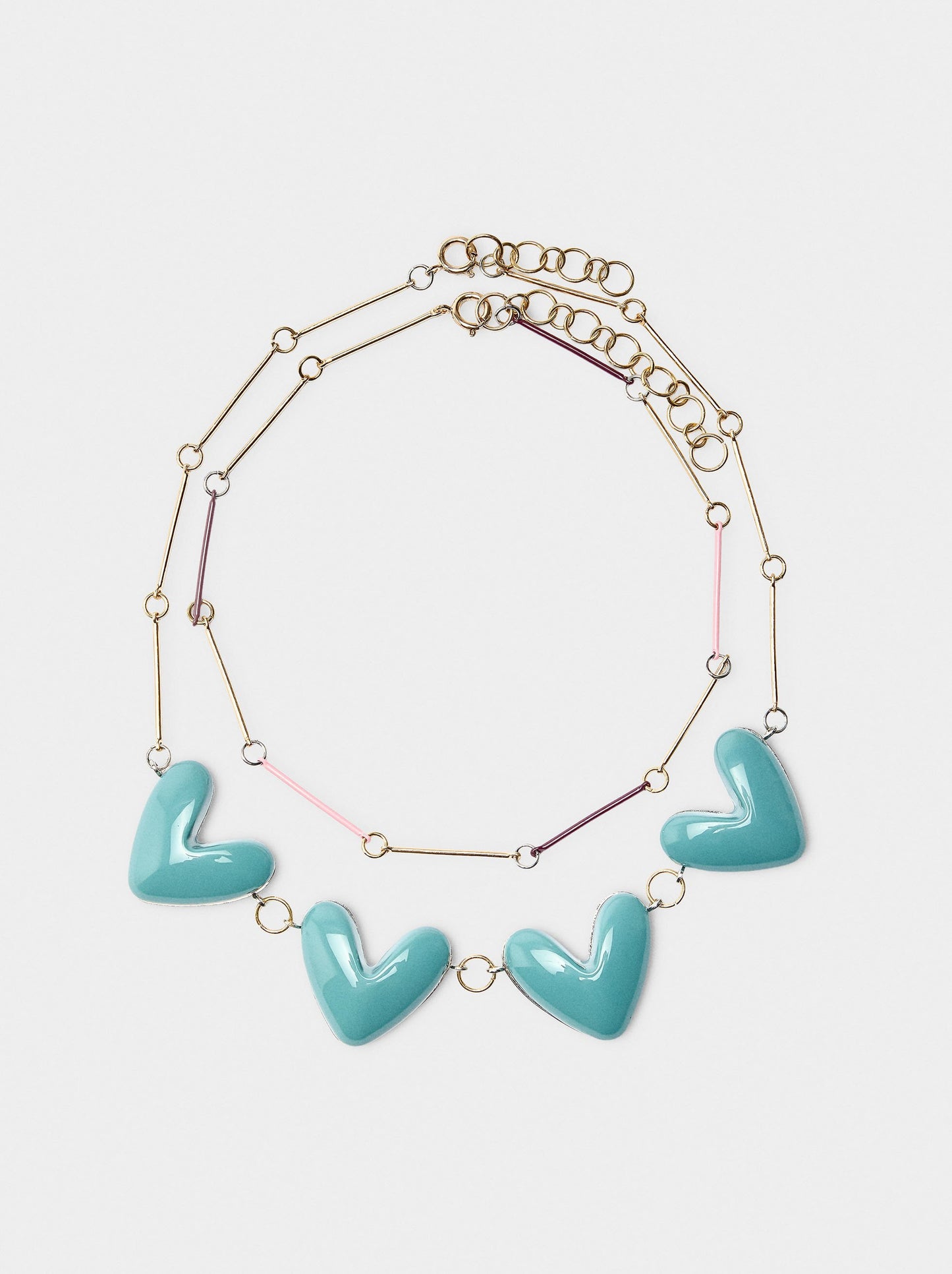 Set Of Necklaces With Hearts