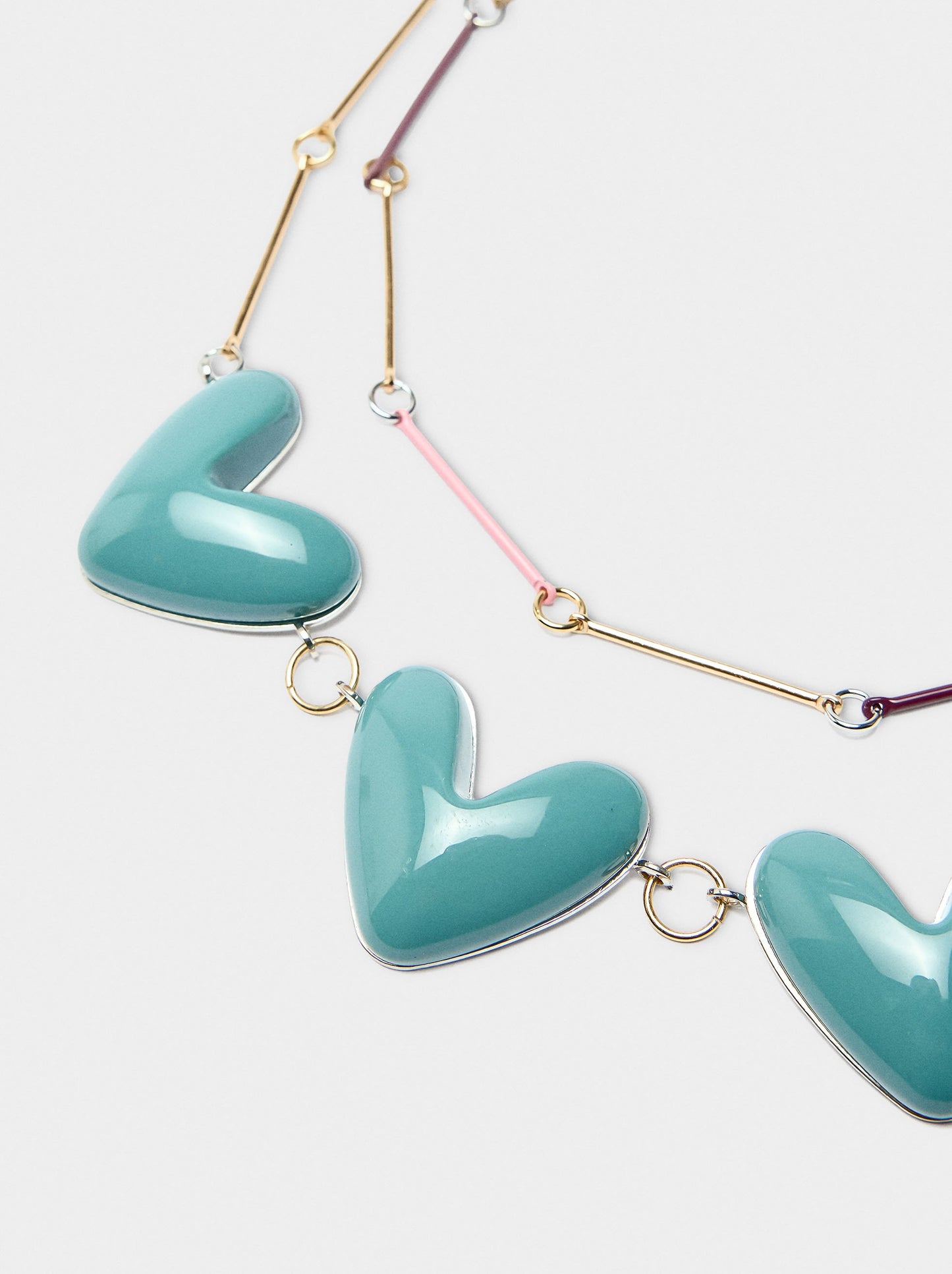 Set Of Necklaces With Hearts