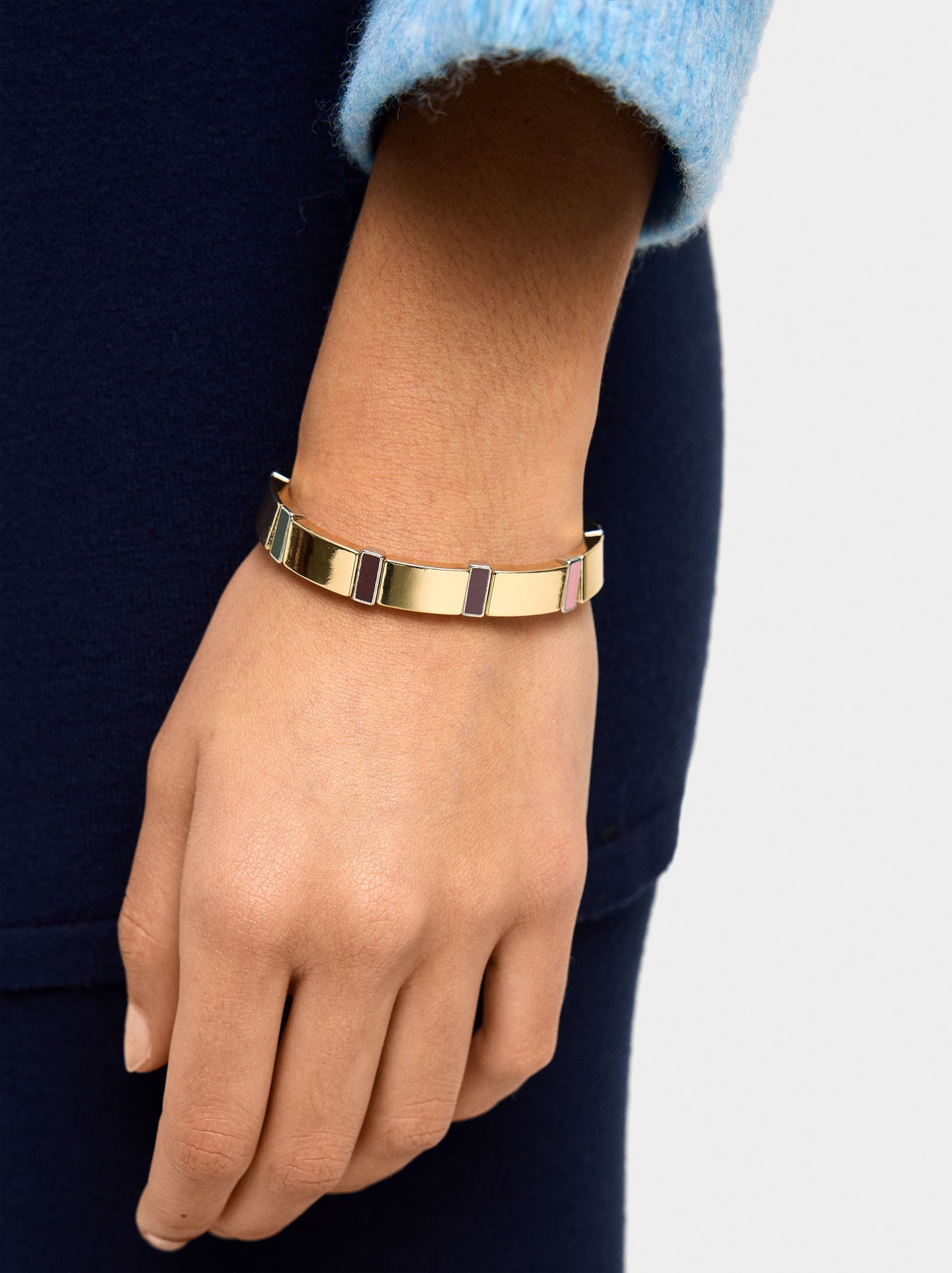 Elastic Bracelet With Enamel