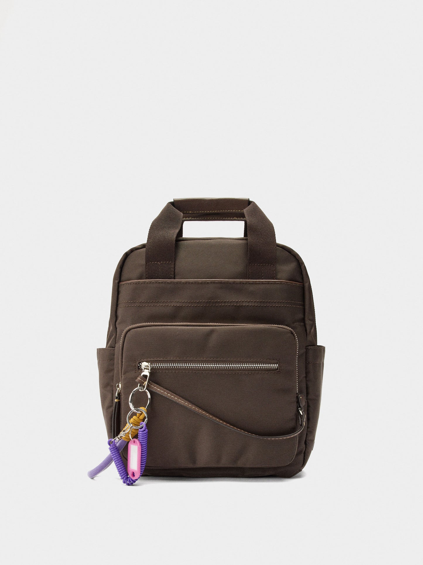 Nylon Backpack With Pendant