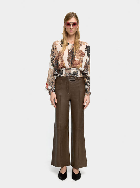 Blouse With Semi-Transparent Print