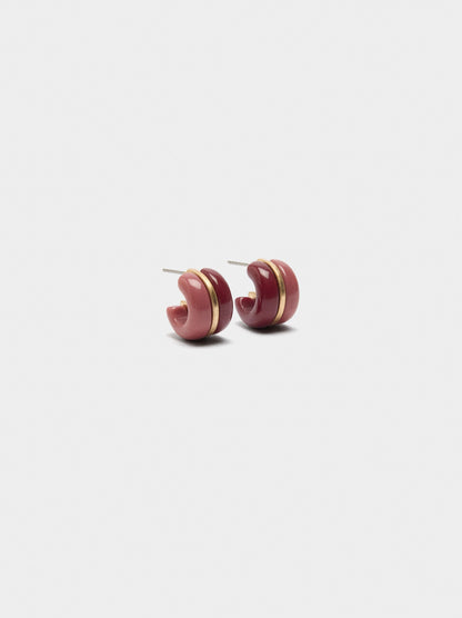 Open Hoop Earrings With Resin