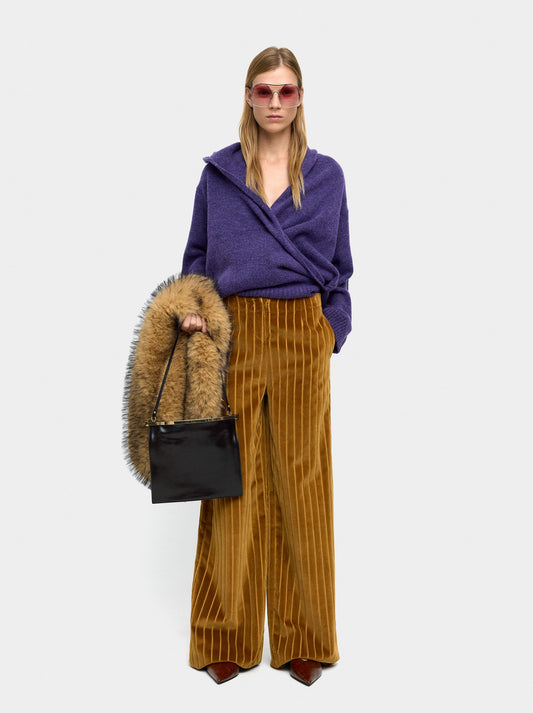 Knit Sweater With Crossover