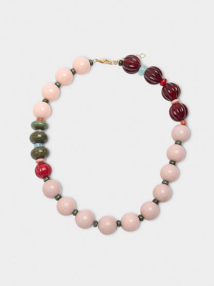 Short Necklace With Multicolor Beads