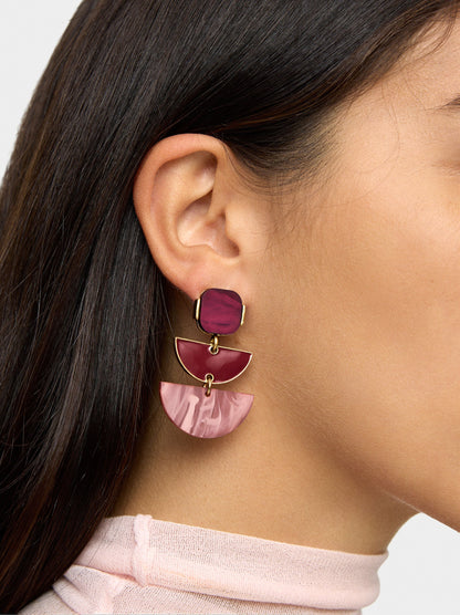 Long Geometric Earrings