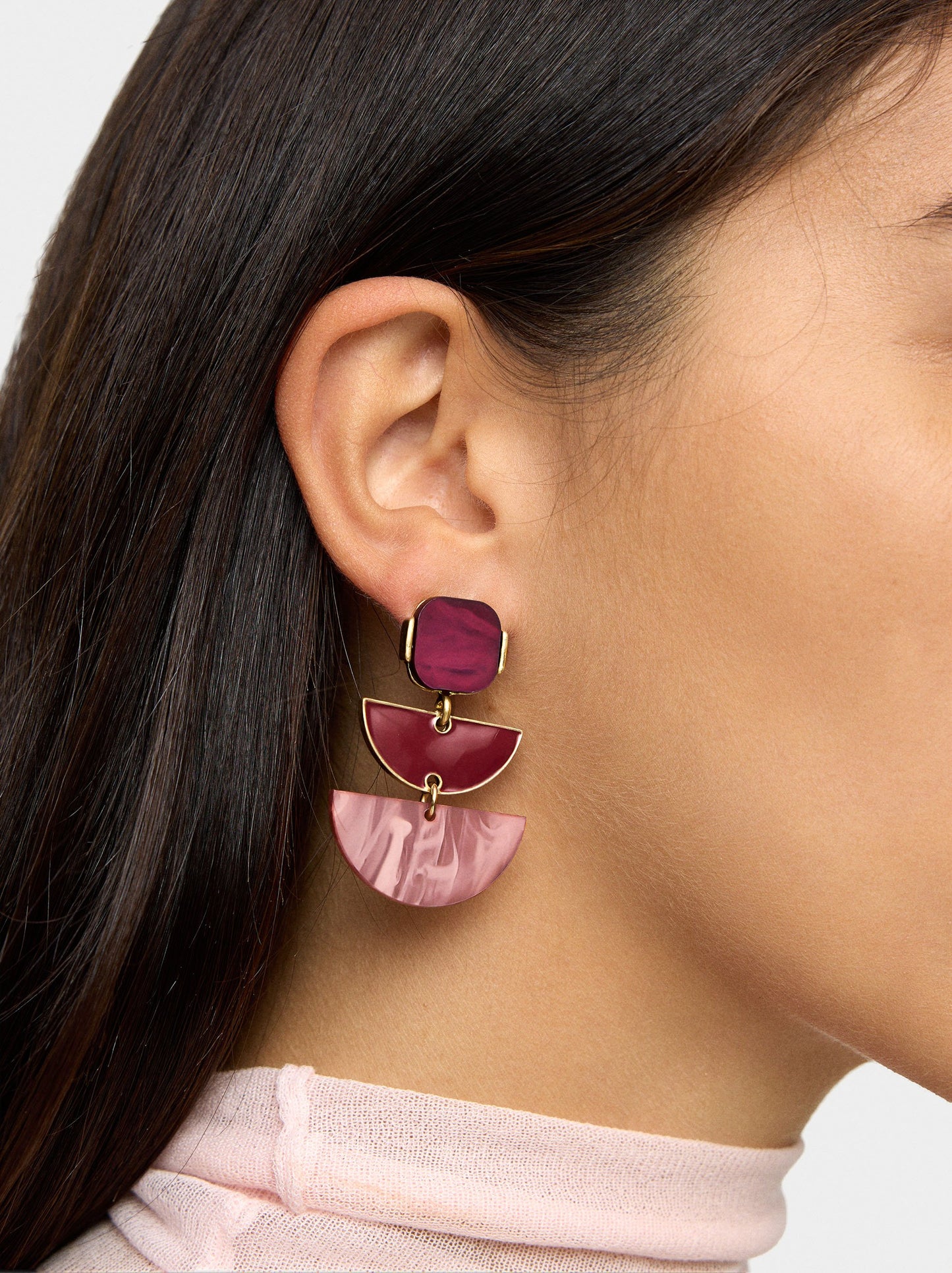 Geometric Long Earrings