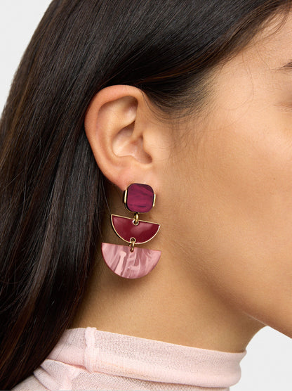 Geometric Long Earrings